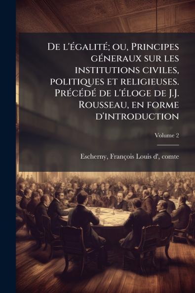 De l'égalité; ou Principes géneraux sur les institutions civiles politiques et religieuses. Précédé de l'éloge de J.J. Rousseau en forme d'introduction; Volume 2