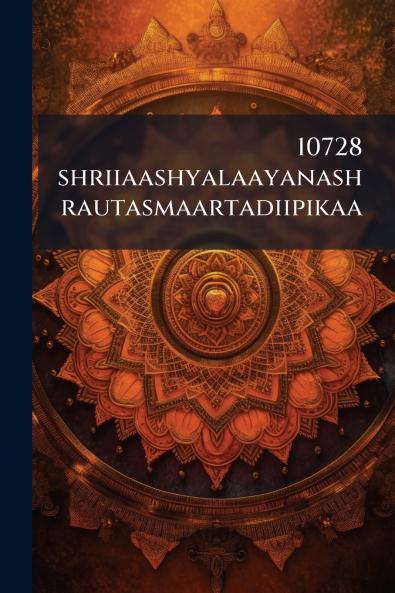 10728 shriiaashyalaayanashrautasmaartadiipikaa