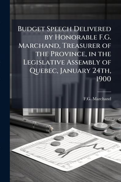 Budget Speech Delivered by Honorable F.G. Marchand Treasurer of the Province in the Legislative Assembly of Quebec January 24th 1900