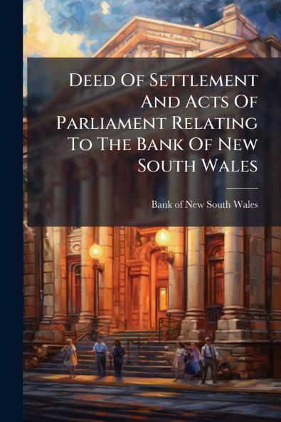 Deed Of Settlement And Acts Of Parliament Relating To The Bank Of New South Wales
