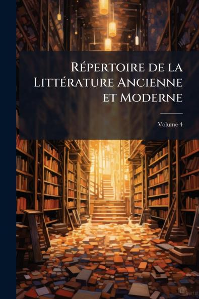 Répertoire de la Littérature Ancienne et Moderne; Volume 4