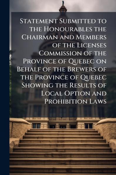 Statement Submitted to the Honourables the Chairman and Members of the Licenses Commission of the Province of Quebec on Behalf of the Brewers of the Province of Quebec Showing the Results of Local Option and Prohibition Laws