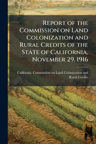 Report of the Commission on Land Colonization and Rural Credits of the State of California November 29 1916