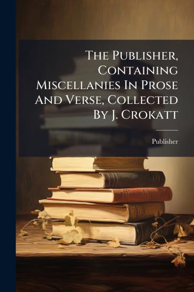 The Publisher Containing Miscellanies In Prose And Verse Collected By J. Crokatt
