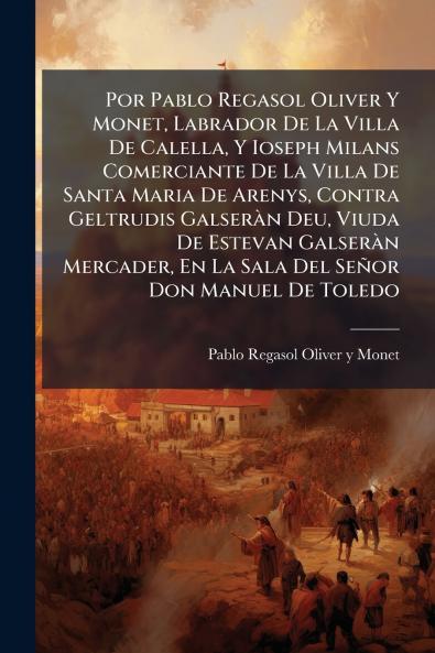 Por Pablo Regasol Oliver Y Monet Labrador De La Villa De Calella Y Ioseph Milans Comerciante De La Villa De Santa Maria De Arenys Contra Geltrudis Galseràn Deu Viuda De Estevan Galseràn Mercader En La Sala Del Señor Don Manuel De Toledo