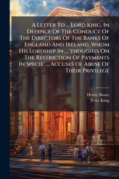 A Letter To ... Lord King In Defence Of The Conduct Of The Directors Of The Banks Of England And Ireland Whom His Lordship In ... 'thoughts On The Restriction Of Payments In Specie' ... Accuses Of Abuse Of Their Privilege
