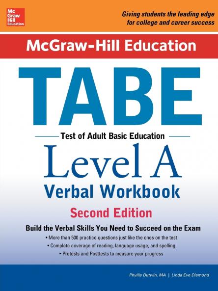 McGraw-Hill Education TABE Level A Verbal Workbook Second Edition