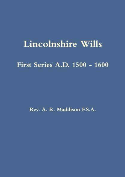 Lincolnshire Wills