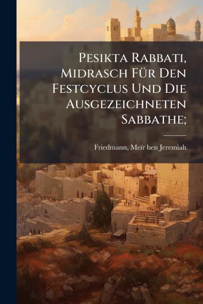 Pesikta Rabbati Midrasch Für Den Festcyclus Und Die Ausgezeichneten Sabbathe;