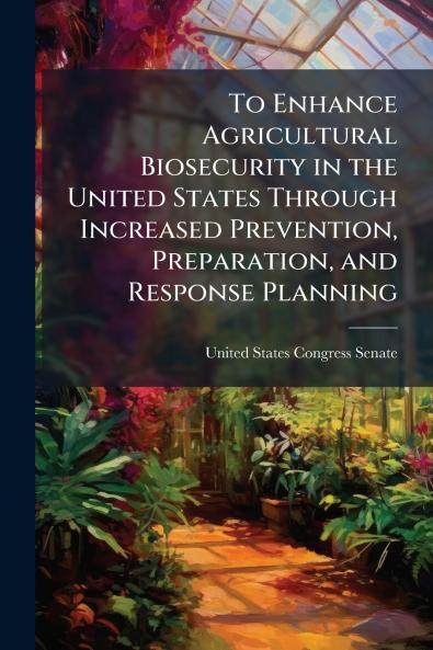 To Enhance Agricultural Biosecurity in the United States Through Increased Prevention Preparation and Response Planning