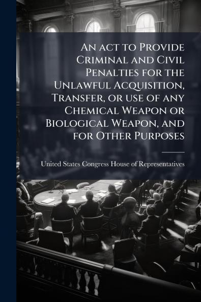 An act to Provide Criminal and Civil Penalties for the Unlawful Acquisition Transfer or use of any Chemical Weapon or Biological Weapon and for Other Purposes