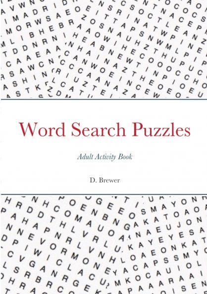 Word Search Puzzles Adult Activity Book