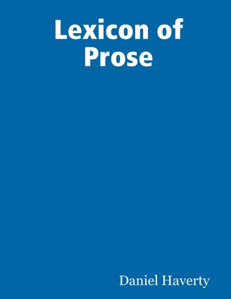 Lexicon of Prose