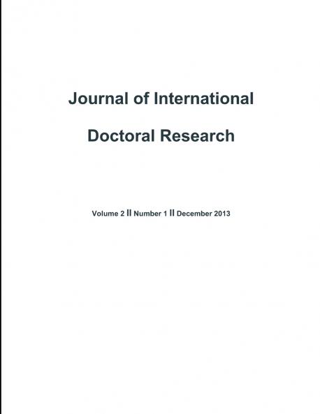 Journal of International Doctoral Research (JIDR) Volume 2 Issue 1