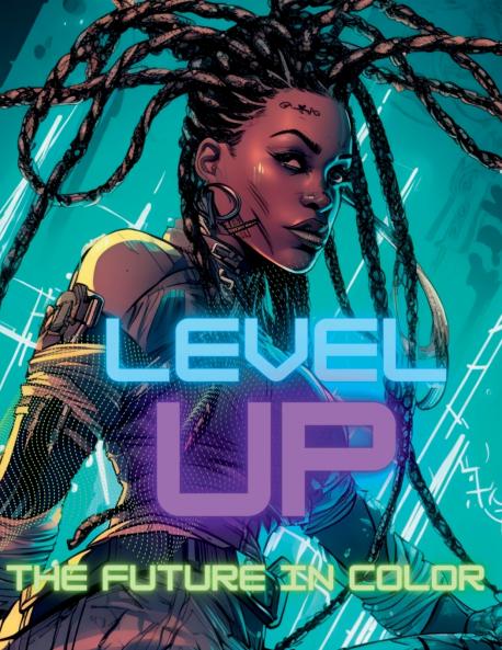 Level Up The Future In Color Afrofuturism African American Cyberpunk Coloring Book