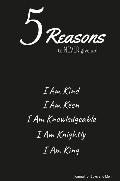 5 Reasons to NEVER give up! I Am Kind I Am Keen I Am Knowledgeable I Am Knightly I Am King