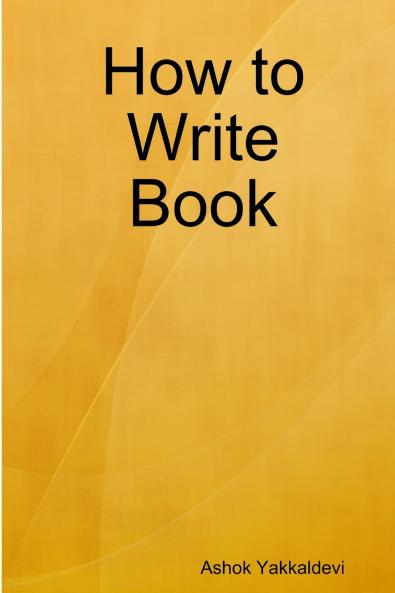 How to Write Book