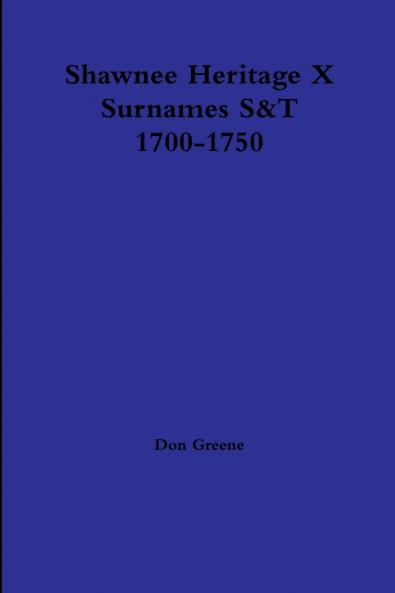 Shawnee Heritage X S-T 1700-1750