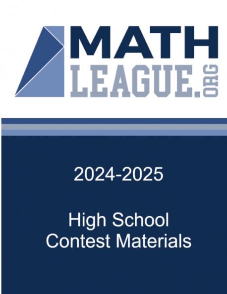 2024-2025 High School Contest Materials