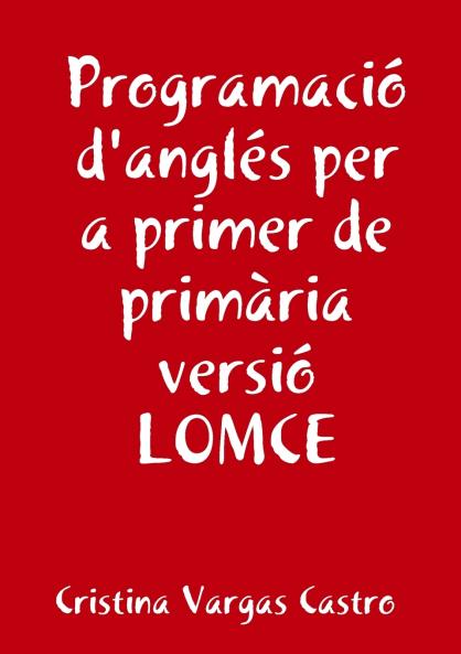 Programació anglés per a primer de primària versió LOMCE