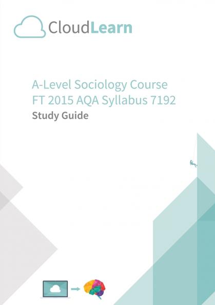 CL2.0 CloudLearn A-Level FT 2015 Sociology 7192