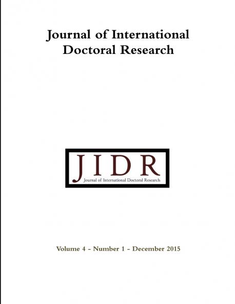 Journal of International Doctoral Research (JIDR) Volume 4 Number 1 December 2015