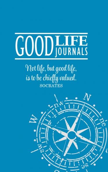 Good Life Journal Hardcover Blue w/ Compass Design
