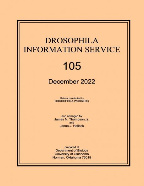 Drosophila Information Service 2022 Volume 105