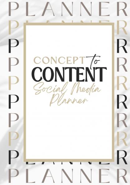 Concept to Content Social Media Planner