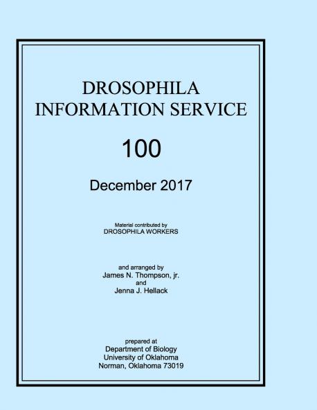 Drosophila Information Service 2017 Volume 100