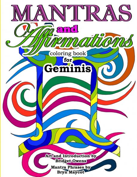 Mantras and Affirmations Coloring Book for Geminis