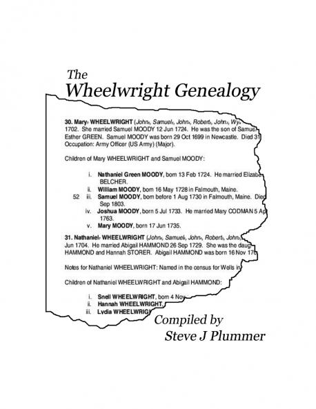 The Wheelwright Genealogy