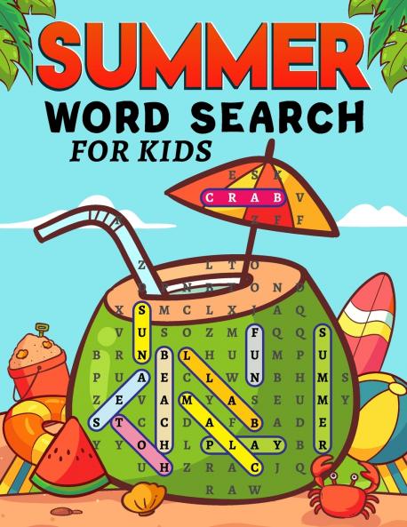 Summer Word Search with Book for Kids
