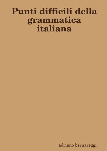 Punti difficili della grammatica italiana