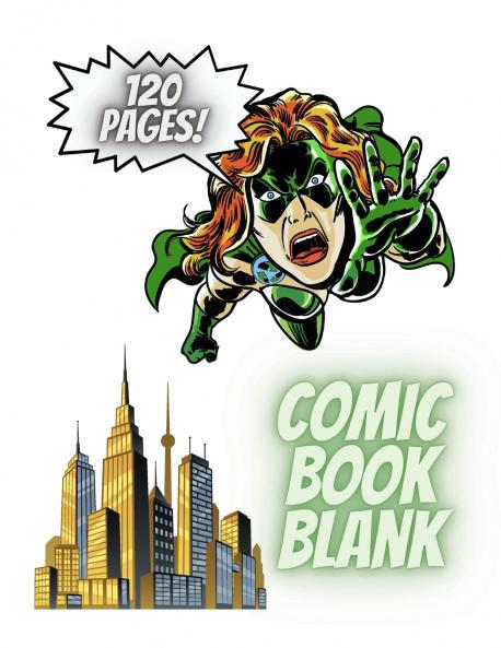 Blank Comic Book. A large format comic book journal for kids and adults with a variety of templates.