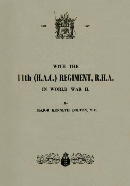 WITH THE 11th (H.A.C.) REGIMENT R.H.A.