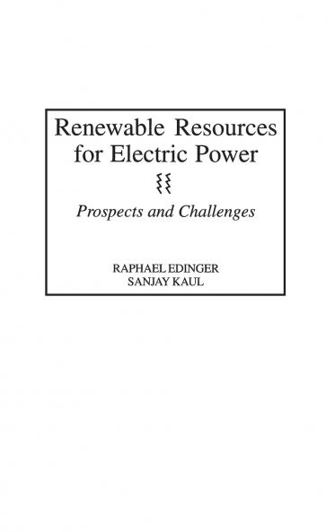 Renewable Resources for Electric Power