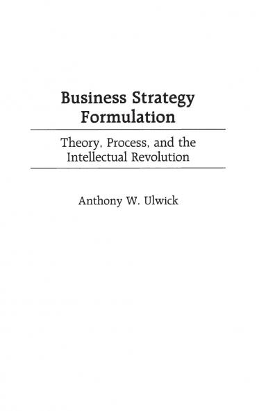 Business Strategy Formulation