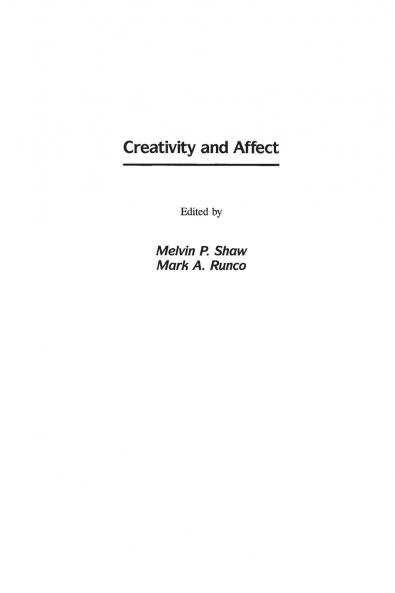 Creativity and Affect