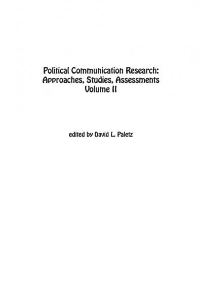 Political Communication Research