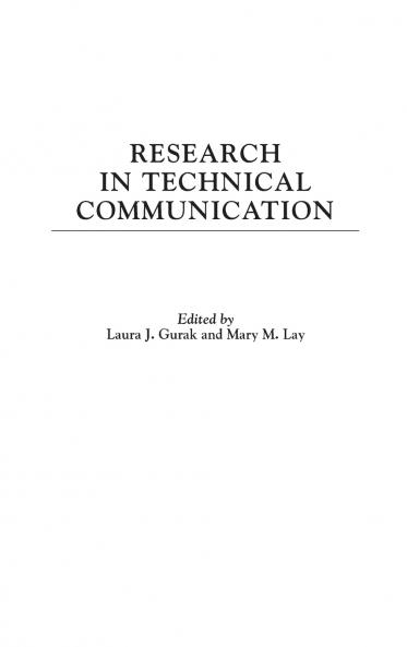 Research in Technical Communication