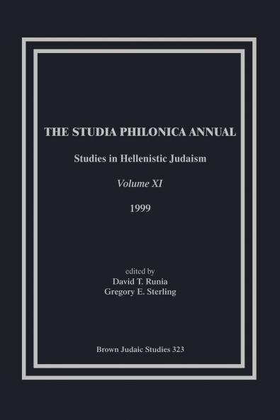 The Studia Philonica Annual XI 1999