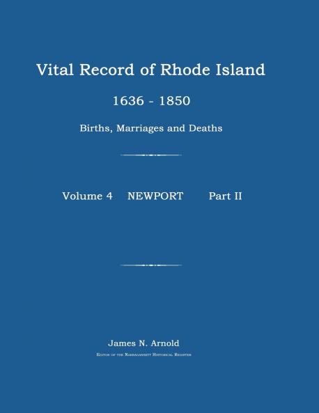 Vital Record of Rhode Island 1636-1850