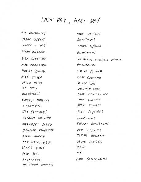 Last Day First Day