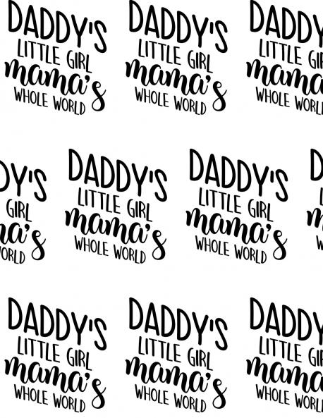 Daddy's Little Girl Mama's Whole World Composition Notebook - Large Ruled Notebook - 8.5x11 Lined Notebook (Softcover Journal / Notebook / Diary)