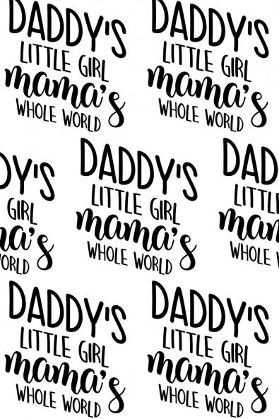 Daddy's Little Girl Mama's Whole World Composition Notebook - Small Ruled Notebook - 6x9 Lined Notebook (Softcover Journal / Notebook / Diary)