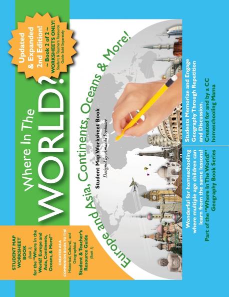 Where in the World? Europe and Asia Continents Oceans & More - Student Map Worksheet Book