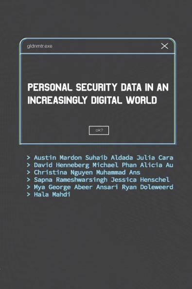 Personal Security Data in an Increasingly Digital World