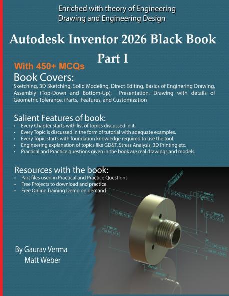 Autodesk Inventor 2026 Black Book Part I