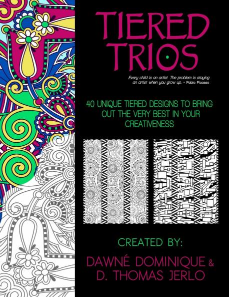 Tiered Trios Adult Coloring Book